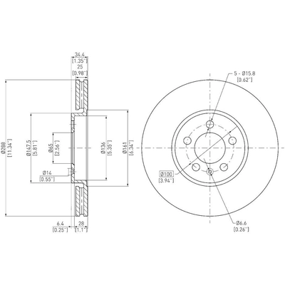 Front Disc Brake Rotor by DYNAMIC FRICTION COMPANY - 600-74020 pa3