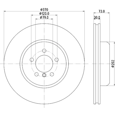 HELLA PAGID - 355132801 - Disc Brake Rotor pa1