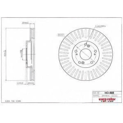 ULTRA - HO585 - Front Disc Brake Rotor pa1