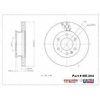 Front Disc Brake Rotor by ULTRA - ME204 pa1