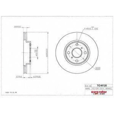 Front Disc Brake Rotor by ULTRA - TO6120 pa1