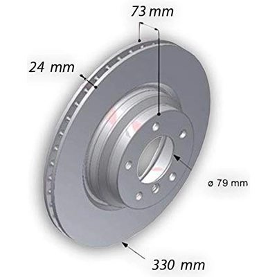 Front Disc Brake Rotor (Pack of 2) by ZIMMERMANN - 150.3428.20 pa8