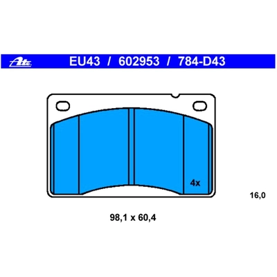 Front Disc Pads by ATE - 602953 pa3