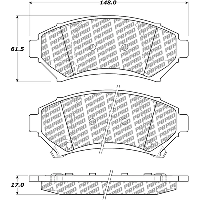 Front Disc Pads by CENTRIC PARTS - 500.06990 pa4