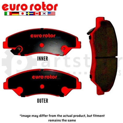 Front Disc Pads by EUROROTOR - XD786H pa2