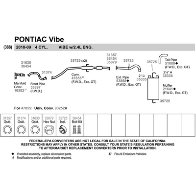 Front Exhaust Pipe by WALKER USA - 53897 pa3