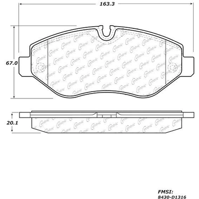 Front High Performance Pads by CENTRIC PARTS - 306.13160 pa6