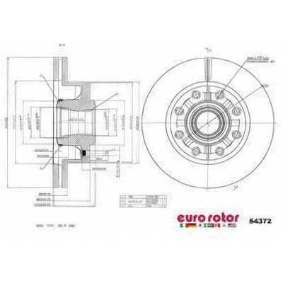 Front Hub And Rotor Assembly by EUROROTOR - 54372 pa2