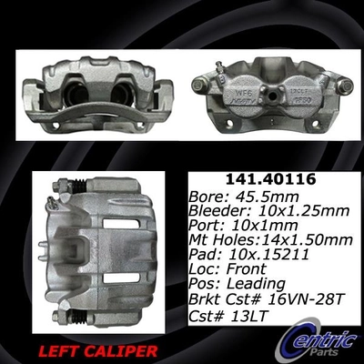 Front Left Rebuilt Caliper With Hardware by CENTRIC PARTS - 141.40116 pa2