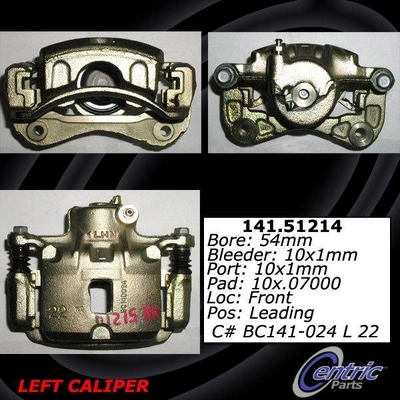 Front Left Rebuilt Caliper With Hardware by CENTRIC PARTS - 141.51214 pa1