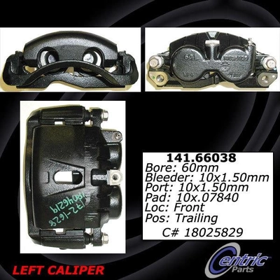 Front Left Rebuilt Caliper With Hardware by CENTRIC PARTS - 141.66038 pa6