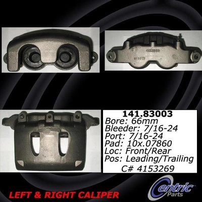 Front Left Rebuilt Caliper With Hardware by CENTRIC PARTS - 141.83003 pa8