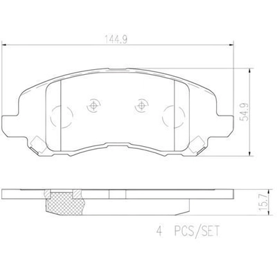 Front Premium Ceramic Pads by BREMBO - P18001N pa2