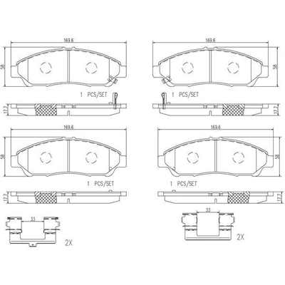 Front Premium Ceramic Pads by BREMBO - P28060N pa4