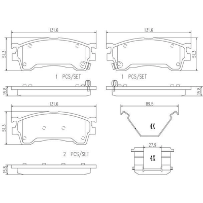 Front Premium Ceramic Pads by BREMBO - P49023N pa4