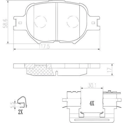 Front Premium Ceramic Pads by BREMBO - P83054N pa4