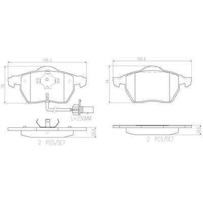 Front Premium Ceramic Pads by BREMBO - P85085N pa4