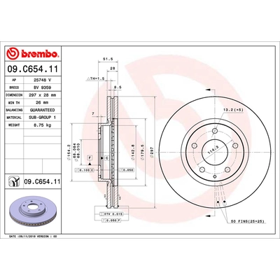 BREMBO - 09.C654.11 - Brake Disc pa2