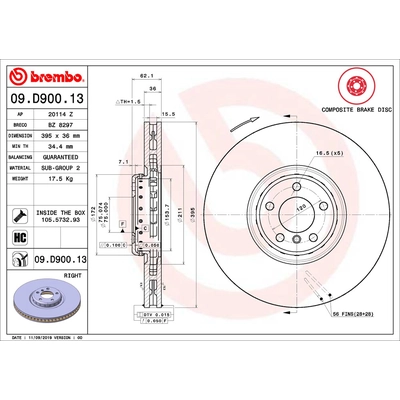 BREMBO - 09.D900.13 - Brake Disc pa2