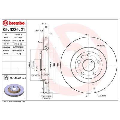 BREMBO - 09.N236.21 - Brake Disc pa2