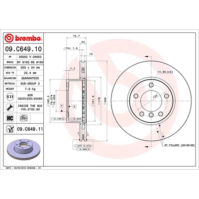 BREMBO - 09.C649.11 - Front Premium Rotor pa2