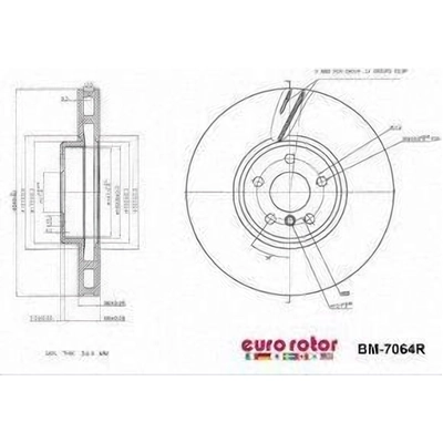 EUROROTOR - BM7064R - Front Premium Rotor pa1