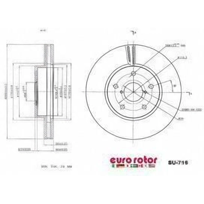 EUROROTOR - SU716 - Front Premium Rotor pa1