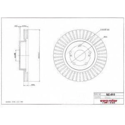 EUROROTOR - SZ815 - Front Premium Rotor pa1