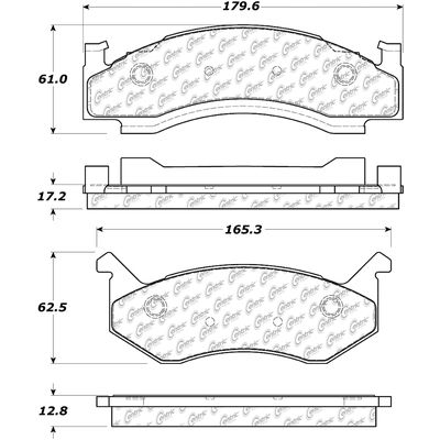 Front Premium Semi Metallic Pads by CENTRIC PARTS - 300.01230 pa1