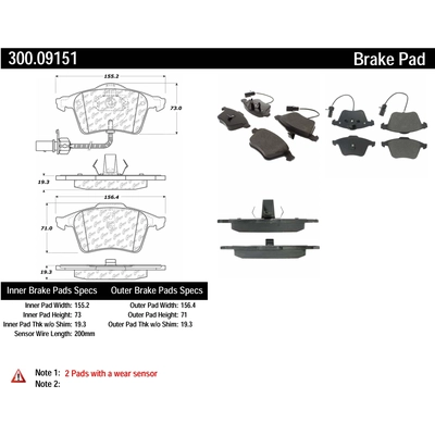 Front Premium Semi Metallic Pads by CENTRIC PARTS - 300.09151 pa5