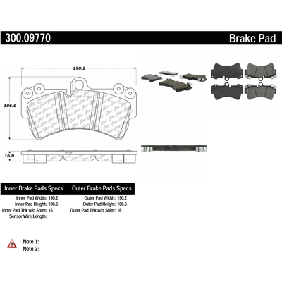 Front Premium Semi Metallic Pads by CENTRIC PARTS - 300.09770 pa2