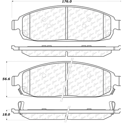 Front Premium Semi Metallic Pads by CENTRIC PARTS - 300.10800 pa10