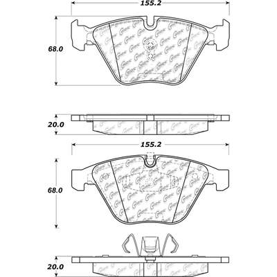 Front Premium Semi Metallic Pads by CENTRIC PARTS - 300.12600 pa2