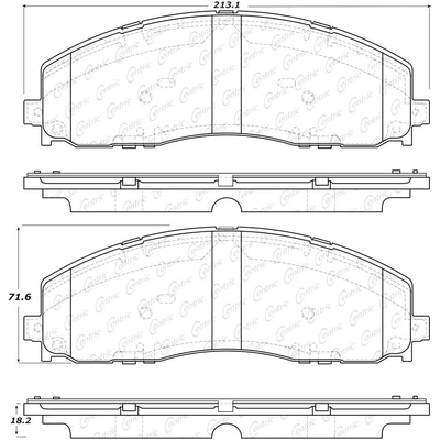 Front Premium Semi Metallic Pads by CENTRIC PARTS - 300.16800 pa8