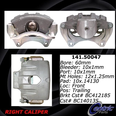 Front Right Rebuilt Caliper With Hardware by CENTRIC PARTS - 141.50047 pa4