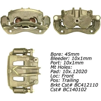 Front Right Rebuilt Caliper With Hardware by CENTRIC PARTS - 141.51251 pa12