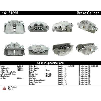 Front Right Rebuilt Caliper With Hardware by CENTRIC PARTS - 141.61095 pa8