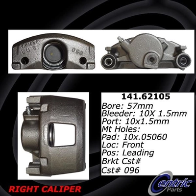 Front Right Rebuilt Caliper With Hardware by CENTRIC PARTS - 141.62105 pa9