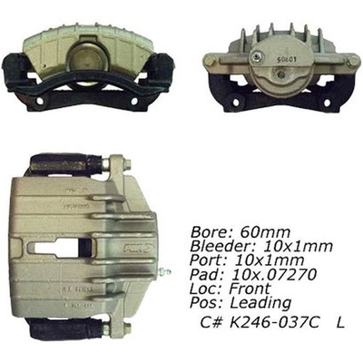 Front Right Rebuilt Caliper With Hardware by CENTRIC PARTS - 141.62123 pa16