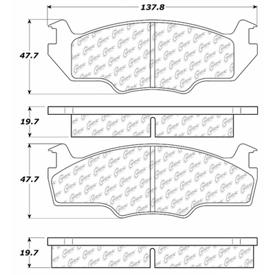 Front Semi Metallic Pads by CENTRIC PARTS - 102.02060 pa5