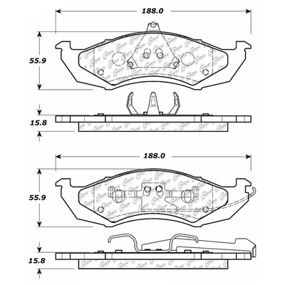 Front Semi Metallic Pads by CENTRIC PARTS - 102.04170 pa2