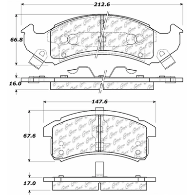 Front Semi Metallic Pads by CENTRIC PARTS - 102.05050 pa5