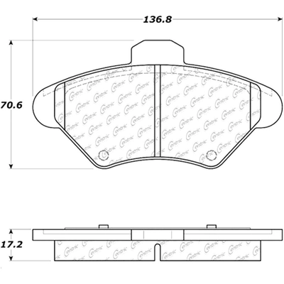 Front Semi Metallic Pads by CENTRIC PARTS - 102.06000 pa2