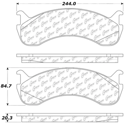 Front Semi Metallic Pads by CENTRIC PARTS - 102.07860 pa1