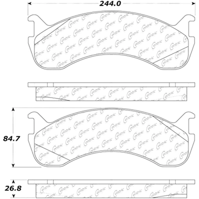 Front Semi Metallic Pads by CENTRIC PARTS - 102.07861 pa8