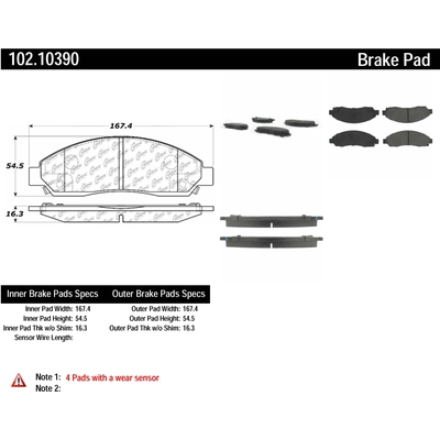 Front Semi Metallic Pads by CENTRIC PARTS - 102.10390 pa5