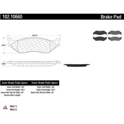 Front Semi Metallic Pads by CENTRIC PARTS - 102.10660 pa2