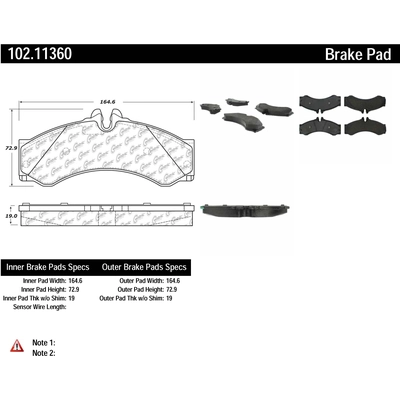 Front Semi Metallic Pads by CENTRIC PARTS - 102.11360 pa2