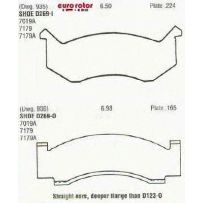 Front Semi Metallic Pads by EUROROTOR - F1D269 pa1