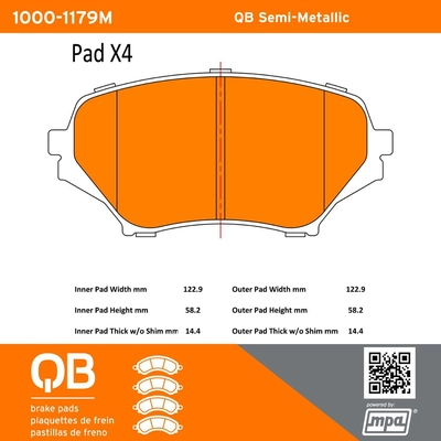 QUALITY-BUILT - 1000-1179M - Front Disc Brake Pad Set pa1